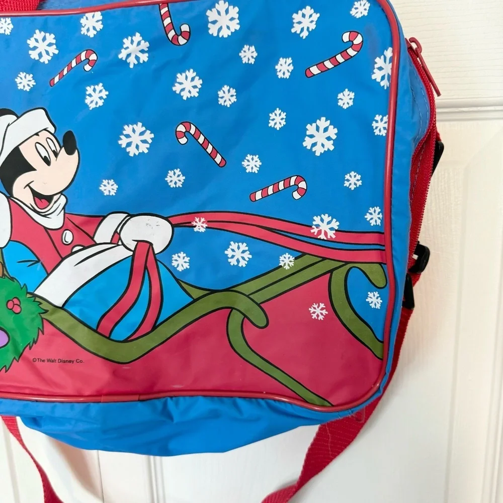 Vintage NEW Walt Disney Co Mickey Mouse Christmas Kid’s Carry On Messenger Bag
